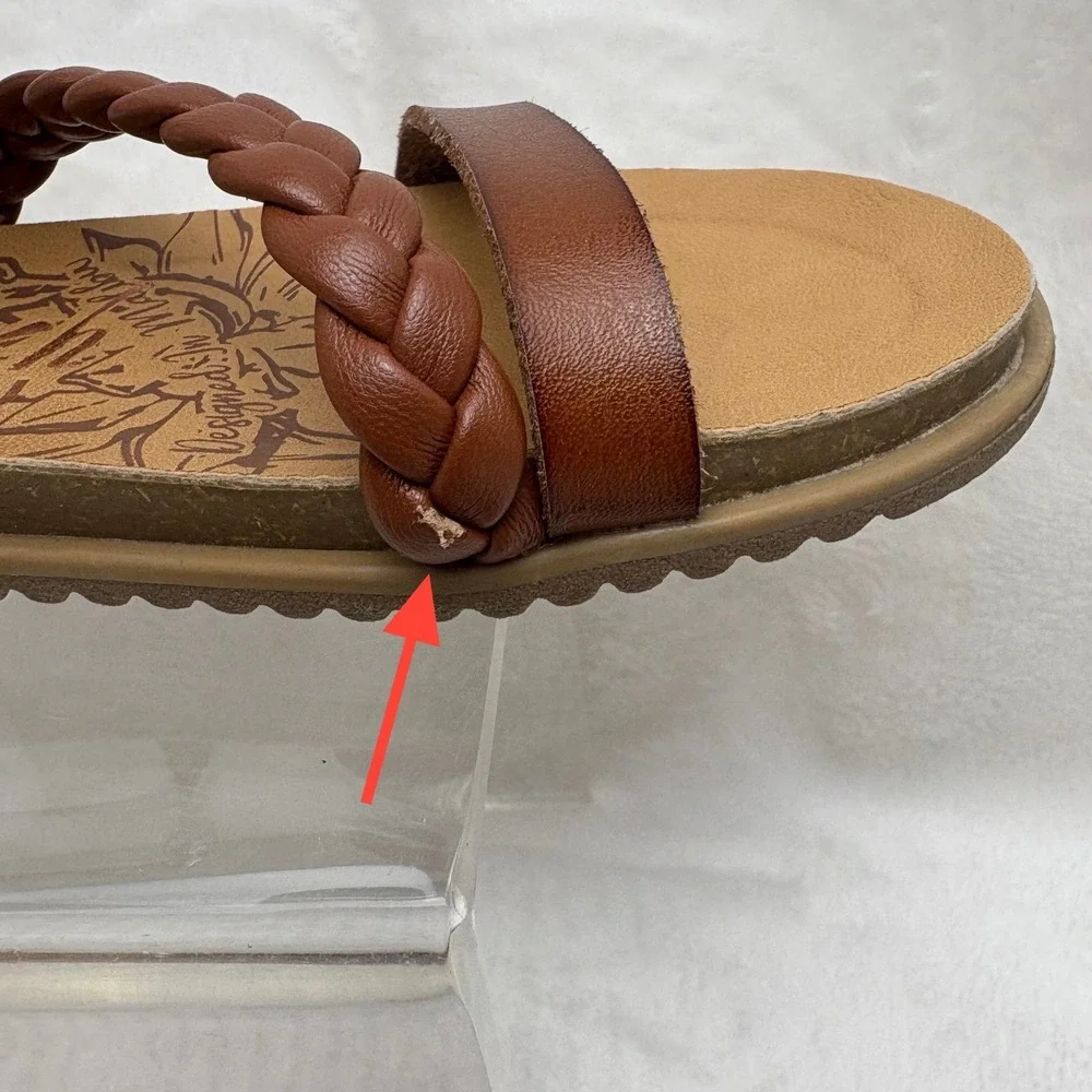 Blowfish Malibu Kids 11 Brown Braided Strap Sandals Boho Beach Summer Resort Fun